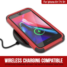 Load image into Gallery viewer, Punkcase for iPhone 7+ Plus Belt Clip Multilayer Holster Case [Patron Series] [Red-Black]
