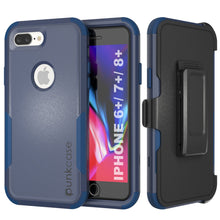 Load image into Gallery viewer, Punkcase for iPhone 8+ Plus Belt Clip Multilayer Holster Case [Patron Series] [Navy]
