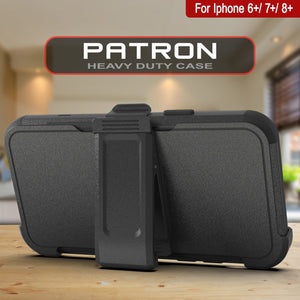 Punkcase for iPhone 6+ Plus Belt Clip Multilayer Holster Case [Patron Series] [Black]