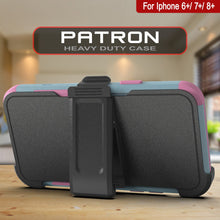 Load image into Gallery viewer, Punkcase for iPhone 7+ Plus Belt Clip Multilayer Holster Case [Patron Series] [Mint-Pink]
