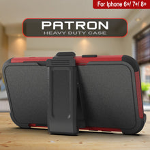 Load image into Gallery viewer, Punkcase for iPhone 7+ Plus Belt Clip Multilayer Holster Case [Patron Series] [Red-Black]
