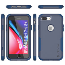 Load image into Gallery viewer, Punkcase for iPhone 8+ Plus Belt Clip Multilayer Holster Case [Patron Series] [Navy]
