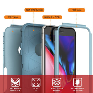 Punkcase for iPhone 6+ Plus Belt Clip Multilayer Holster Case [Patron Series] [Mint]