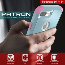 Load image into Gallery viewer, Punkcase for iPhone 7+ Plus Belt Clip Multilayer Holster Case [Patron Series] [Mint-Pink]

