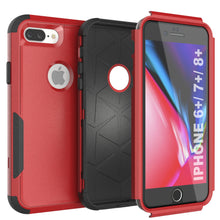 Load image into Gallery viewer, Punkcase for iPhone 8+ Plus Belt Clip Multilayer Holster Case [Patron Series] [Red-Black]
