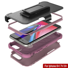 Load image into Gallery viewer, Punkcase for iPhone 8+ Plus Belt Clip Multilayer Holster Case [Patron Series] [Pink]
