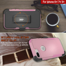 Load image into Gallery viewer, Punkcase for iPhone 8+ Plus Belt Clip Multilayer Holster Case [Patron Series] [Pink]
