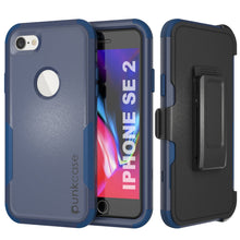 Load image into Gallery viewer, Punkcase for iPhone SE Belt Clip Multilayer Holster Case [Patron Series] [Navy]
