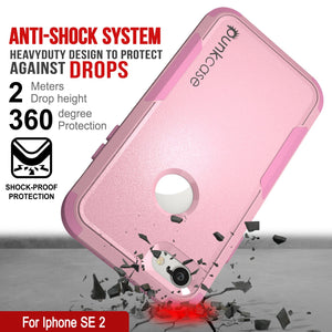 Punkcase for iPhone SE Belt Clip Multilayer Holster Case [Patron Series] [Pink]