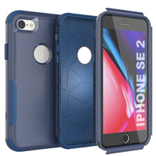 Load image into Gallery viewer, Punkcase for iPhone SE Belt Clip Multilayer Holster Case [Patron Series] [Navy]
