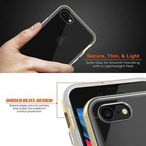 PunkCase iPhone 8 Lucid 3.0 Screen Protector W/ Anti-Shock Case [Gold]