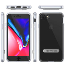 Load image into Gallery viewer, PunkCase iPhone 8 Lucid 3.0 Screen Protector W/ Anti-Shock Case [Silver]
