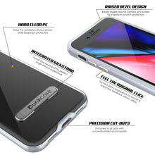 Load image into Gallery viewer, PunkCase iPhone 8 Lucid 3.0 Screen Protector W/ Anti-Shock Case [Silver]

