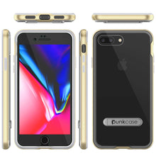 Load image into Gallery viewer, PunkCase iPhone 8+ Plus Lucid 3.0 Screen Protector W/ Anti-Shock Case [Gold]
