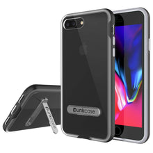 Load image into Gallery viewer, PunkCase iPhone 8+ Plus Lucid 3.0 Screen Protector W/ Anti-Shock Case [Black]
