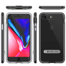 Load image into Gallery viewer, PunkCase iPhone 8+ Plus Lucid 3.0 Screen Protector W/ Anti-Shock Case [Black]
