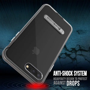 PunkCase iPhone 8+ Plus Lucid 3.0 Screen Protector W/ Anti-Shock Case [Grey]