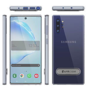 Galaxy Note 10+ Plus Lucid 3.0 PunkCase Armor Cover w/Integrated Kickstand and Screen Protector [Silver]