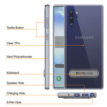 Load image into Gallery viewer, Galaxy Note 10+ Plus Lucid 3.0 PunkCase Armor Cover w/Integrated Kickstand and Screen Protector [Silver]
