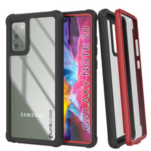 Load image into Gallery viewer, Punkcase Galaxy Note 20 Case, [Spartan Series] Red Rugged Heavy Duty Cover W/Built in Screen Protector
