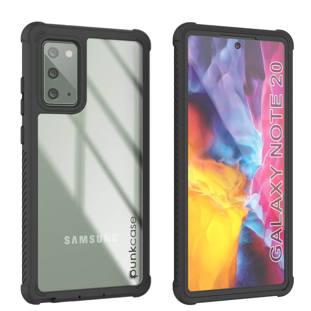 Punkcase Galaxy Note 20 Case, [Spartan Series] Clear Rugged Heavy Duty Cover W/Built in Screen Protector