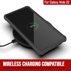Punkcase Galaxy Note 20 Case, [Spartan Series] Clear Rugged Heavy Duty Cover W/Built in Screen Protector