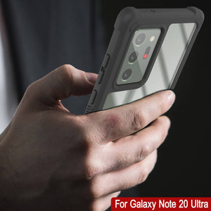 Punkcase Galaxy Note 20 Ultra Case, [Spartan Series] White Rugged Heavy Duty Cover W/Built in Screen Protector