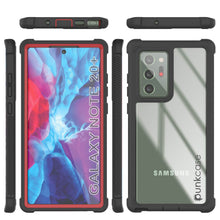 Load image into Gallery viewer, Punkcase Galaxy Note 20 Ultra Case, [Spartan Series] Red Rugged Heavy Duty Cover W/Built in Screen Protector
