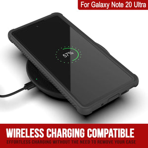 Punkcase Galaxy Note 20 Ultra Case, [Spartan Series] Clear Rugged Heavy Duty Cover W/Built in Screen Protector