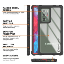 Load image into Gallery viewer, Punkcase Galaxy Note 20 Ultra Case, [Spartan Series] Red Rugged Heavy Duty Cover W/Built in Screen Protector

