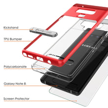 Load image into Gallery viewer, Galaxy Note 9 Lucid 3.0 PunkCase Armor Cover w/Integrated Kickstand and Screen Protector [Red]
