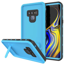 Load image into Gallery viewer, PunkCase Galaxy Note 9 Waterproof Case, [KickStud Series] Armor Cover [Light-Blue]
