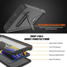 Load image into Gallery viewer, PunkCase Galaxy Note 9 Waterproof Case, [KickStud Series] Armor Cover [Black]
