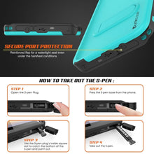 Load image into Gallery viewer, PunkCase Galaxy Note 9 Waterproof Case, [KickStud Series] Armor Cover [Teal]
