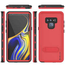 Load image into Gallery viewer, PunkCase Galaxy Note 9 Waterproof Case, [KickStud Series] Armor Cover [Red]
