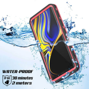 PunkCase Galaxy Note 9 Waterproof Case, [KickStud Series] Armor Cover [Pink]