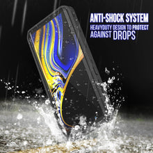 Load image into Gallery viewer, PunkCase Galaxy Note 9 Waterproof Case, [KickStud Series] Armor Cover [Black]
