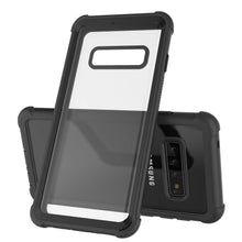 Load image into Gallery viewer, PunkCase Galaxy S10 Plus Case, [Spartan Series] Clear Rugged Heavy Duty Cover W/Built in Screen Protector [Black]
