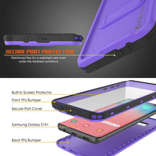 Load image into Gallery viewer, Galaxy S10+ Plus Waterproof Case, Punkcase [KickStud Series] Armor Cover [Purple]
