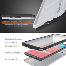 Load image into Gallery viewer, Galaxy S10 Waterproof Case, Punkcase [KickStud Series] Armor Cover [White]
