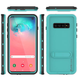 Galaxy S10 Waterproof Case, Punkcase [KickStud Series] Armor Cover [Teal]