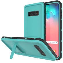 Load image into Gallery viewer, Galaxy S10 Waterproof Case, Punkcase [KickStud Series] Armor Cover [Teal]
