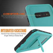 Load image into Gallery viewer, Galaxy S10 Waterproof Case, Punkcase [KickStud Series] Armor Cover [Teal]
