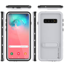 Load image into Gallery viewer, Galaxy S10 Waterproof Case, Punkcase [KickStud Series] Armor Cover [White]
