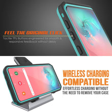 Load image into Gallery viewer, Galaxy S10 Waterproof Case, Punkcase [KickStud Series] Armor Cover [Teal]
