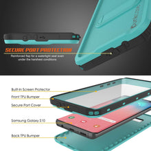 Load image into Gallery viewer, Galaxy S10 Waterproof Case, Punkcase [KickStud Series] Armor Cover [Teal]
