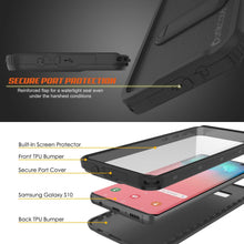 Load image into Gallery viewer, Galaxy S10 Waterproof Case, Punkcase [KickStud Series] Armor Cover [Black]
