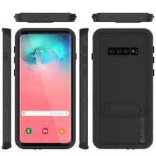 Load image into Gallery viewer, Galaxy S10 Waterproof Case, Punkcase [KickStud Series] Armor Cover [Black]

