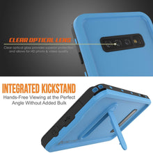 Load image into Gallery viewer, Galaxy S10 Waterproof Case, Punkcase [KickStud Series] Armor Cover [Light Blue]
