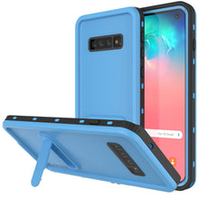 Load image into Gallery viewer, Galaxy S10 Waterproof Case, Punkcase [KickStud Series] Armor Cover [Light Blue]
